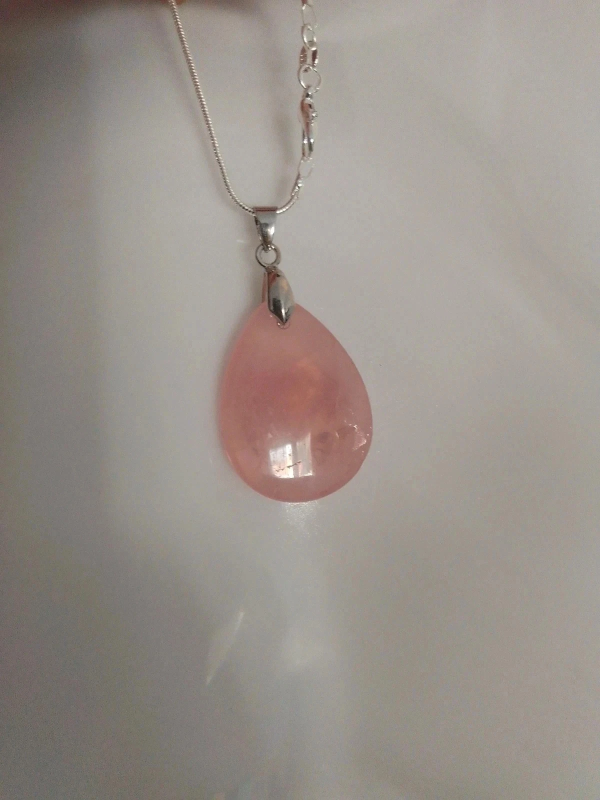 Colar de quartzo rosa e árvore da vida dourada – photo 5